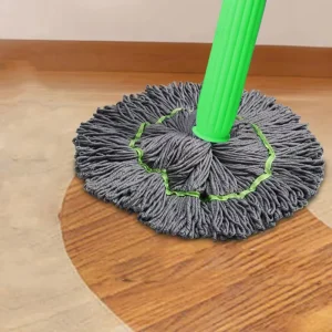 Green Heavy Duty Spining Wet Mop with Long Handle for Home Office Cleaning