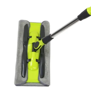 Green Plastic Flat Mop with Clip for Floors, Walls and Ceilings
