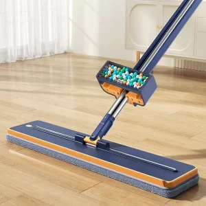 HOMELLTER New Design Hand Free Washing 360 Degree Flat Magic Mop Microfiber Flat Mop Household Product Cleaning Floor