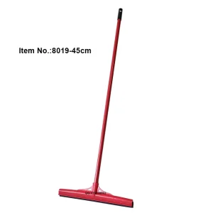 HQ8019 45cm Color Soft Rubber Floor Squeegee with Wooden Stick