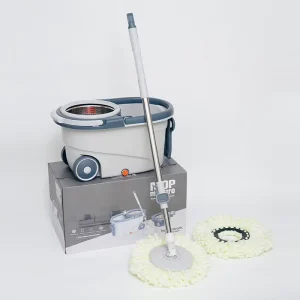 Hand-Free Large Microfiber Floor Mop and Bucket Set with Self-Cleaning Bucket