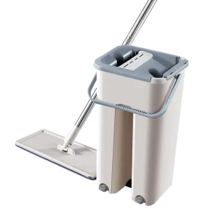 Hand-Free Self-Washing Flat Mop with Bucket