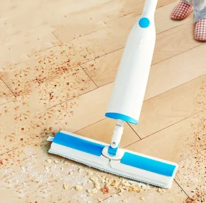 Hand-Free Squeeze Microfiber Wet and Dry Push-Pull Self-Wringing Flat Mop