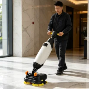 Hand Held Floor Scrubber Double Brushes Electric Floor Washing Machine for Home Hotel Supermarket