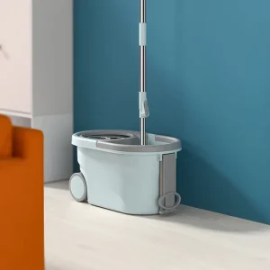 Hand-Pressure Rotating Mop Bucket Set with Wheels