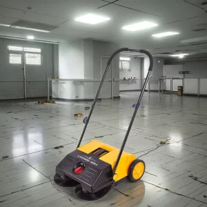 Hand-Push Double-Sided Manual Floor Brush Sweeper