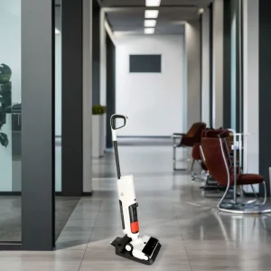 Hand-Push Floor Scrubber, Commercial Electric Mop and Small Vacuum/Mop Machine for Restaurants, Workshops, and Industrial Use