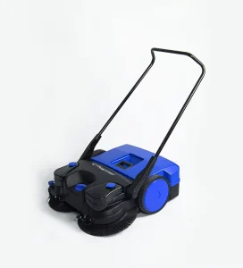 Hand-Push Floor Sweeper with Rotating Brush for Outdoor Sand Cleaning