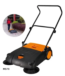 Hand-Push Indoor Outdoor Walk-Behind Manual Floor Sweeper for Garbage