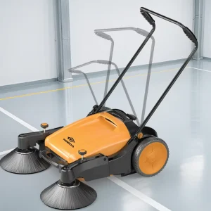 Hand Push Manual Floor Sweeper Industrial Plastic Walk-Behind Sweeping Machine for Warehouse