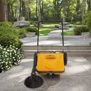 Hand Push Manual Road Sweeper and Floor Scrubber for Restaurant Cleaning