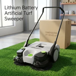 Hand Push Manual Road Sweeper with Vacuum and Water Spray Battery Powered Floor Sweeper