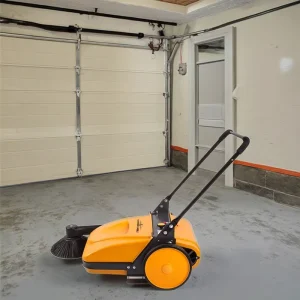 Hand-Push Manual Walk-Behind Road and Floor Sweeper for Restaurant Cleaning
