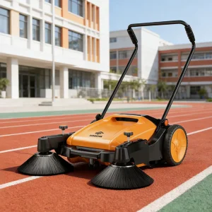 Hand-Push Manual Walk-Behind Tile Floor Sweeper Machine with 1020mm Cleaning Width