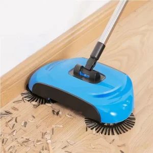 Hand Push Modern Durable Multi functional Flagged Nylon Bristles Plastic Handle Sweeping Mopping All in One Broom