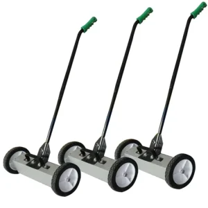 Hand Push Small Wheeled Rolling Magnetic Road and Floor Sweeper with Release