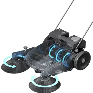 Hand Pushed Sweeping Machine for Cleaning Dust and Dirt on the Factory Workshop Floor