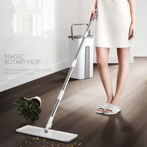 Hand free Flat Mop New Large Home Wood Floor Mop Cleaning Magic Wet and Dry Multi functional Mop