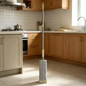 Handfree 360 Degree Rotating Steel Flat Microfiber Mop Bucket Telescopic Handle 2 Mopheads Self Wringer Eco Friendly Rectangle