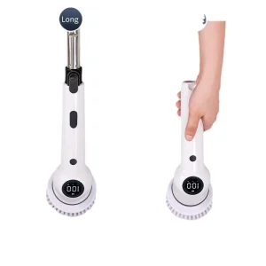 Handheld 9-in-1 Cordless Electric Spin Scrubber with LCD Display for Kitchen and Car