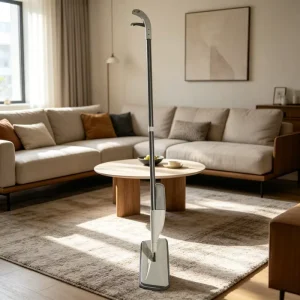 Handheld Automatic Stainless Steel Swivel Mop with High Dehydration and 2 Mop Heads