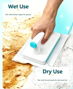 Handheld Clip Mop Hands-Free Disposable Dust Cleaning Mop for Kitchen Bathroom Glass and Bookshelves