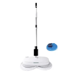 Handheld Cordless Electric Spray Spin Mop with 2600mAh Detachable Battery, 300mL Tank and Adjustable Handle