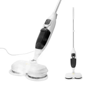 Handheld High Temperature Electric Wet Mop Roller Brush Spin Rotating Scrubber Steam Mop for Tile Floors