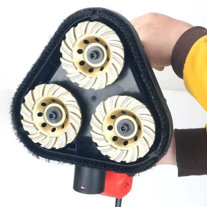 Handheld Manual Three-Head Engine Concrete Surface Grinder with 310mm Working Width