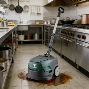 Handheld Mini Floor Scrubber with Cleaning Pads and Brushes for Commercial Tile Floors