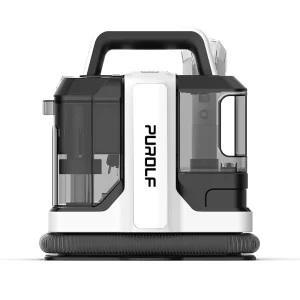 Handheld Portable Wet and Dry Carpet and Sofa Cleaner with Shampoo Function and Double Brushes