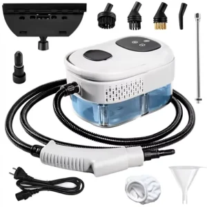 Handheld Steam Cleaner 1000ml Water Tank 15S Heat up Time Multipurpose Car White 1800W 3 bar Steam Pressure Cleaning Floor