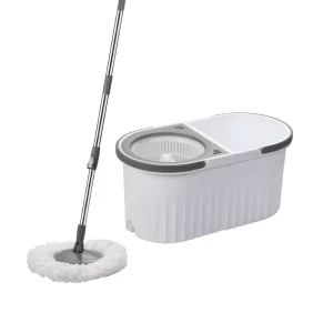 Hands Free 2 in 1 360 Microfiber for Bucket Set Dual Drive System Eco Friendly Self Wringer Space Saving Floor Cleaning