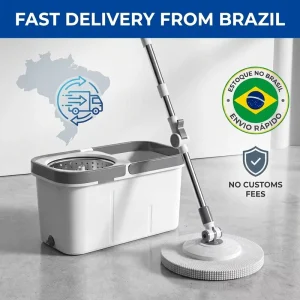 Hands Free 360 Rotating Portable Household Floor Cleaning Microfiber Mop Easy Clean Bucket Spin Dry Removable Handle Mop Bucket