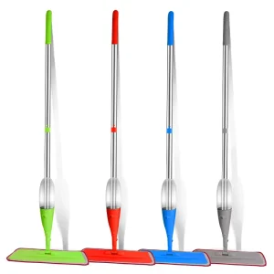Hands-Free 360° Rotating Spray Flat Mop with Microfiber Pads for Household Floor Cleaning