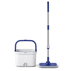 Hands Free Curved Plate Foldable Clean Dirty Water Separation Microfiber Flat Mop Bucket Set Home Floor Cleaning