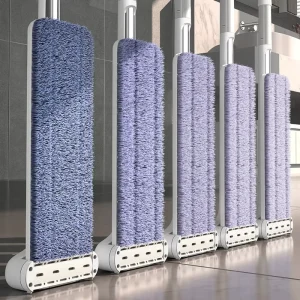 Hands Free Flat Mop Household Wooden Floor Tile Mop Lazy Floor Cleaning Artifact Mop Cloth