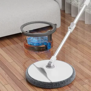 Hands Free Household One Drag Cleaning Mop with Detachable Cloth Rotating Bucket and Clean Dirty Separation Function