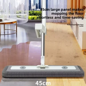 Hands Free Lightweight Flat Mop Extended 360 Degree Rotating Head Chenille Mop Stainless Steel Telescopic Handle High