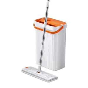 Hands Free Self Cleaning Flat Mop Bucket Microfiber Floor Mop for Household Tile Wood Floor