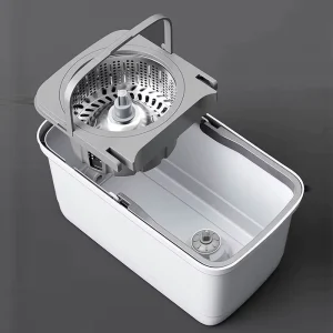 Hands-Free Self-Wringing 360-Degree Rotating Microfiber Floor Spin Mop and Bucket Set