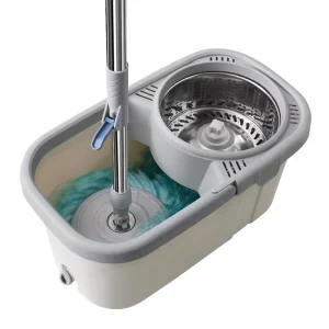 Hands-Free Self-Wringing 360-Degree Spin Mop Set with Microfiber Mop Head