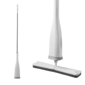 Hands-Free Self-Wringing Sponge Mop with 2 Sponge Heads and Extendable Long Handle
