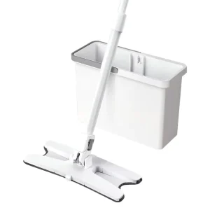Hands-Free Spin Dry Mop with Removable Handle and Clean and Dirty Water Separation Bucket