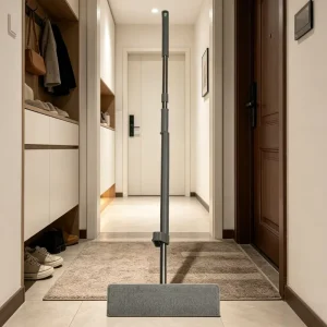 Hands-Free Stainless Steel Flat Mop with 360-Degree Rotating Microfiber Head for All Floors
