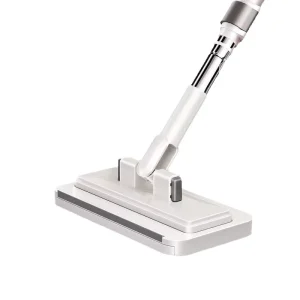 Hands-Free Telescopic Flat Mop with Microfiber Pad and Stainless Steel Handle