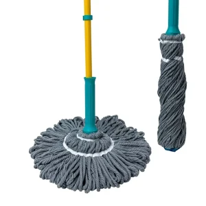Hands Free Telescopic Handle for for Washing and Wringing Household Floor Cleaning Ultra Fine Fiber Rotating Mop