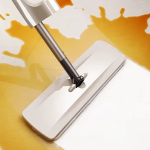 Hands-Free Washing Flat Microfiber Wet and Dry Mop, Self-Wringing Squeeze Flat Mop