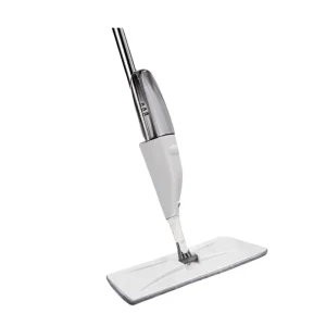 Hands-Free Water Spray Mop with Steel Pole and Plastic/Metal Cleaning Pad