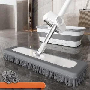 Hands-Free Wet and Dry Floor Mop with Washable Pads